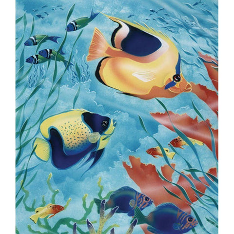 Exotic Fish III White Modern Wood Framed Art Print by Unknown