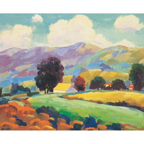 Shady Groves Gold Ornate Wood Framed Art Print with Double Matting by Unknown