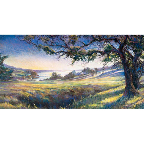 Windswept Valley White Modern Wood Framed Art Print by Unknown