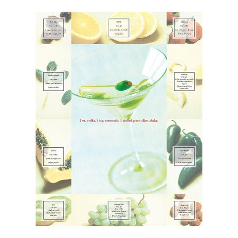 Vodka Martini Black Modern Wood Framed Art Print with Double Matting by Frontline