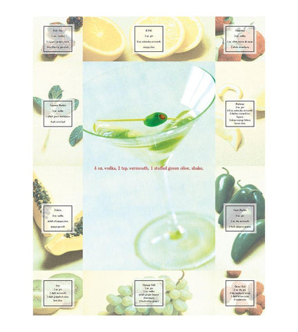 Vodka Martini White Modern Wood Framed Art Print with Double Matting by Frontline