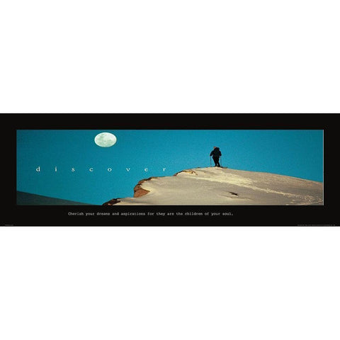 Discover - Moon White Modern Wood Framed Art Print by Frontline