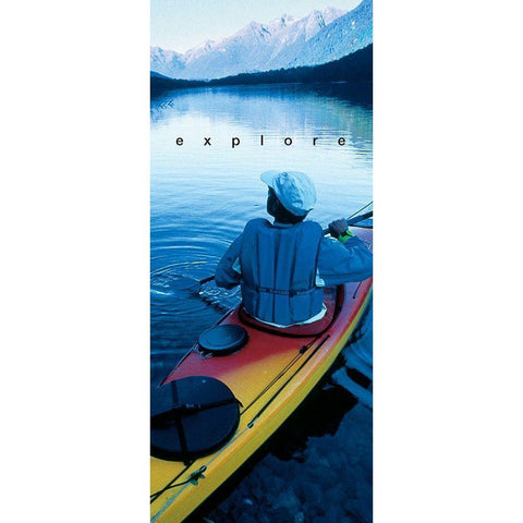 Kayak - Explore Gold Ornate Wood Framed Art Print with Double Matting by Unknown