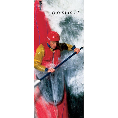 Kayak - Commit Black Modern Wood Framed Art Print with Double Matting by Unknown