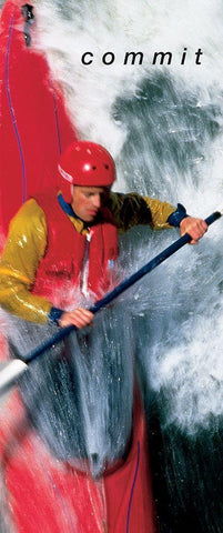 Kayak - Commit Black Ornate Wood Framed Art Print with Double Matting by Unknown