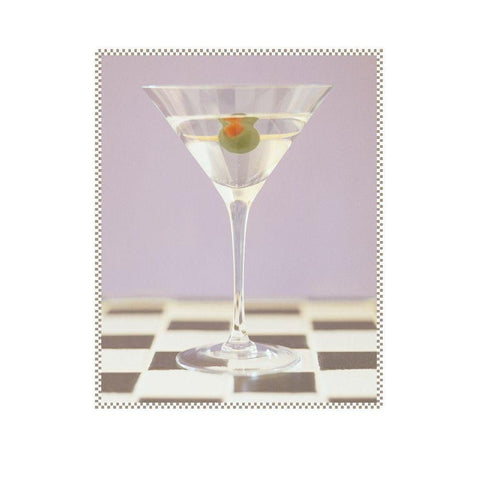 Martini with Olive Pink Gold Ornate Wood Framed Art Print with Double Matting by Frontline