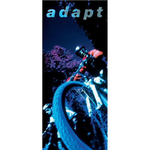 Adapt - Mountain Biker Gold Ornate Wood Framed Art Print with Double Matting by Frontline