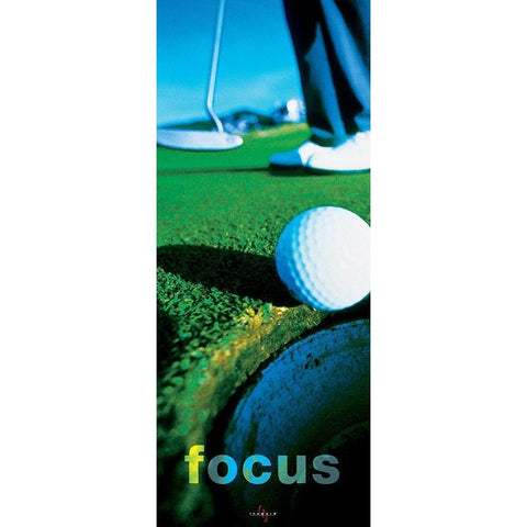 Focus Golf Gold Ornate Wood Framed Art Print with Double Matting by Unknown