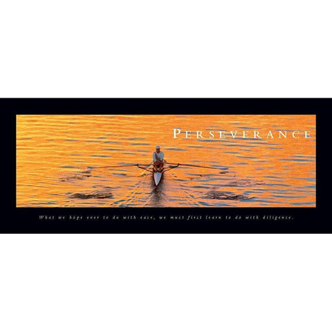 Perseverance - Sculler White Modern Wood Framed Art Print by Frontline