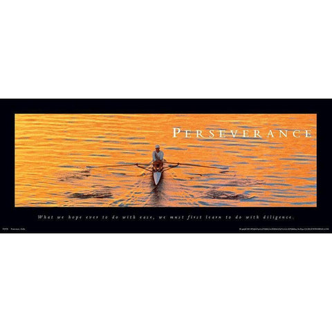 Perseverance Sculler White Modern Wood Framed Art Print by Unknown