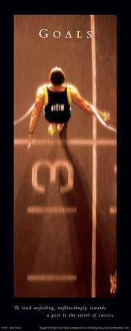 Goals Track Black Ornate Wood Framed Art Print with Double Matting by Unknown