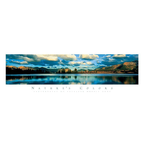 Lake Molas White Modern Wood Framed Art Print by Unknown