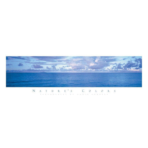 Blue Sky Black Modern Wood Framed Art Print with Double Matting by Unknown