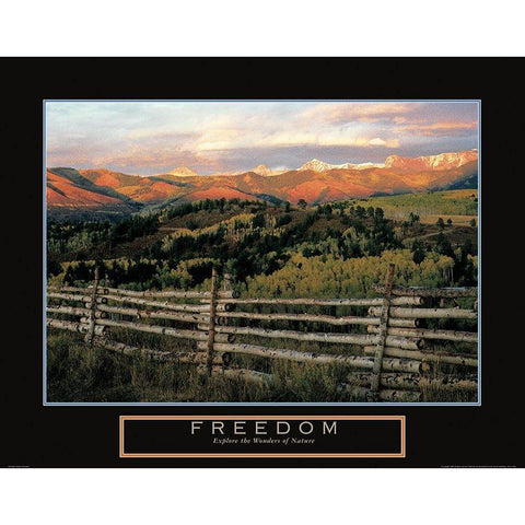 Cimmaron Range Sunset Gold Ornate Wood Framed Art Print with Double Matting by Frontline