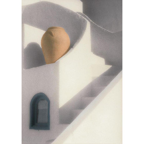 White Stairs White Modern Wood Framed Art Print by Unknown