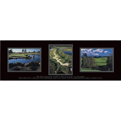 Golf Tryp Black Modern Wood Framed Art Print with Double Matting by Frontline