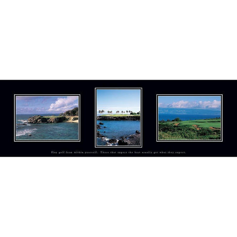 Golf Islands Tryp Black Modern Wood Framed Art Print with Double Matting by Unknown