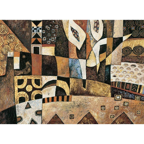 Abstract I Black Modern Wood Framed Art Print with Double Matting by Unknown