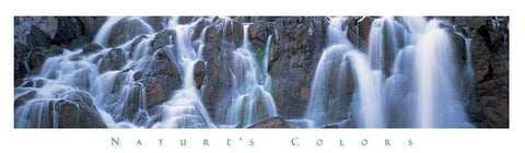 Rock Falls - Nature White Modern Wood Framed Art Print with Double Matting by Unknown