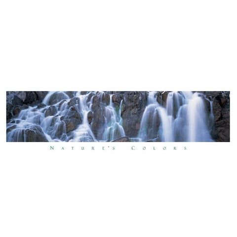 Rock Falls - Nature Black Modern Wood Framed Art Print with Double Matting by Unknown
