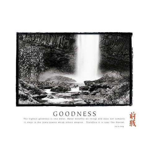 Goodness Black Modern Wood Framed Art Print with Double Matting by Unknown