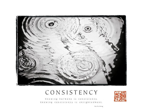 Consistency Black Ornate Wood Framed Art Print with Double Matting by Unknown