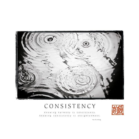 Consistency White Modern Wood Framed Art Print by Unknown