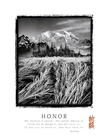 Honor Black Ornate Wood Framed Art Print with Double Matting by Unknown