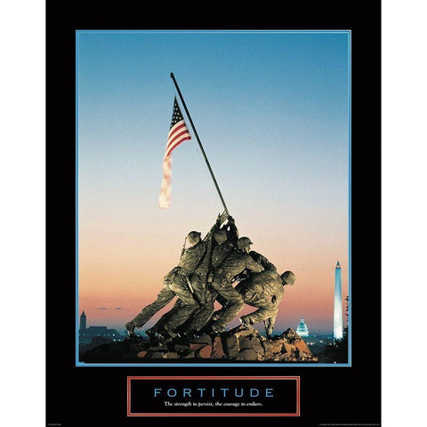 Fortitude - Iwo Juma White Modern Wood Framed Art Print by Frontline