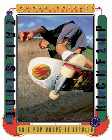 Skateboard Extreme White Modern Wood Framed Art Print with Double Matting by Unknown