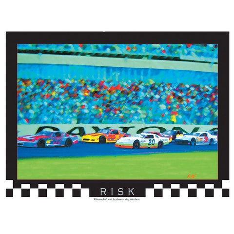 Race Cars Black Modern Wood Framed Art Print by Unknown