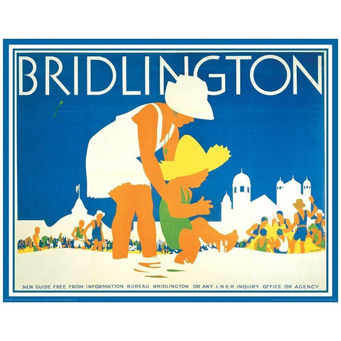 Bridlington Gold Ornate Wood Framed Art Print with Double Matting by Unknown