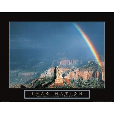 Imagination - mRainbow Black Modern Wood Framed Art Print with Double Matting by Frontline