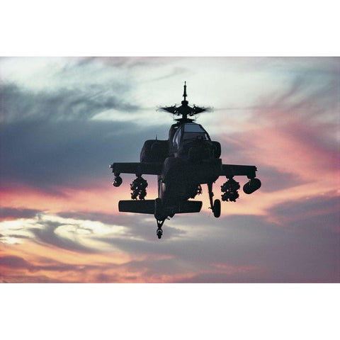 Helicopter Precision White Modern Wood Framed Art Print by Unknown