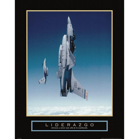 Liderazgo Black Modern Wood Framed Art Print by Frontline