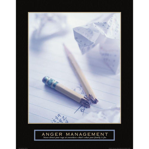 Anger Management White Modern Wood Framed Art Print by Frontline