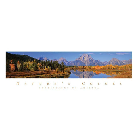 Natures Colors - Mountains Black Modern Wood Framed Art Print with Double Matting by Frontline