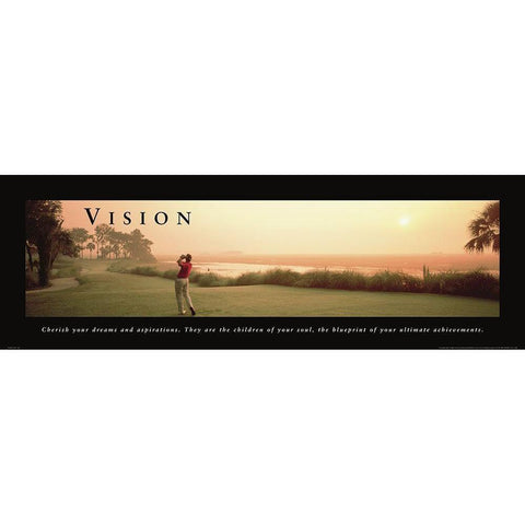 Vision - Golf Swing White Modern Wood Framed Art Print by Unknown