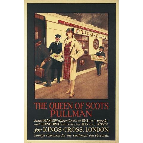 Queen of Scots Black Modern Wood Framed Art Print with Double Matting by Unknown