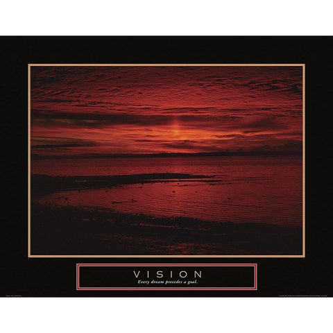 Vision - Beach Black Modern Wood Framed Art Print with Double Matting by Frontline