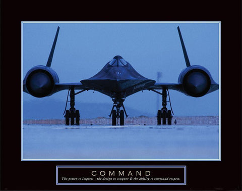 Command - Jet White Modern Wood Framed Art Print with Double Matting by Frontline