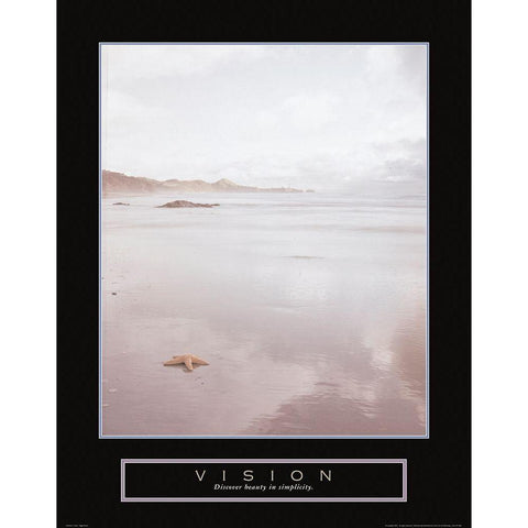 Vision - Beach White Modern Wood Framed Art Print by Frontline