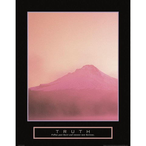 Truth - Mist Mountain White Modern Wood Framed Art Print by Frontline