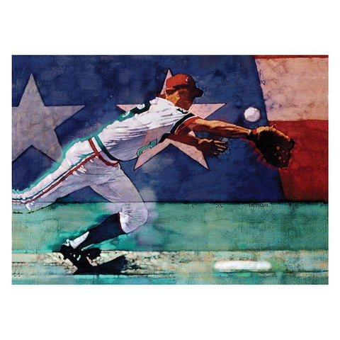 Olympic Baseball Black Modern Wood Framed Art Print with Double Matting by Frontline