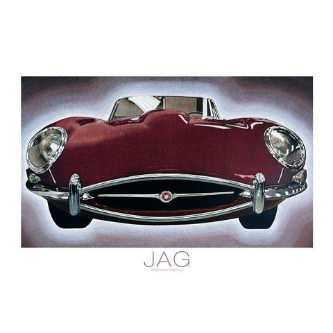 The Jag White Modern Wood Framed Art Print by Frontline