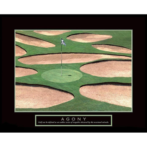 Agony - Golf Traps Black Modern Wood Framed Art Print by Frontline