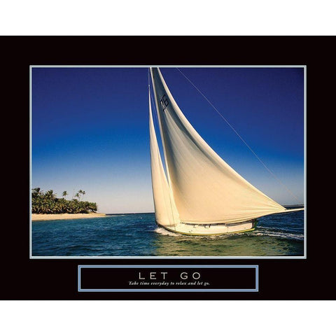 Let Go - Sailing White Modern Wood Framed Art Print by Frontline