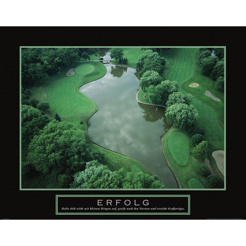 Erfolg - Golf Black Modern Wood Framed Art Print with Double Matting by Frontline