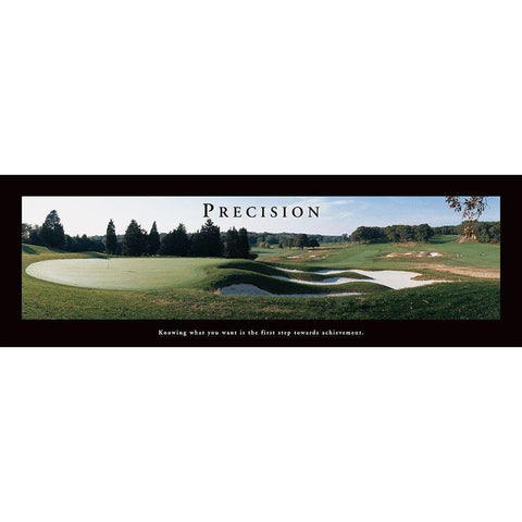 Precision - Golf Black Modern Wood Framed Art Print with Double Matting by Frontline