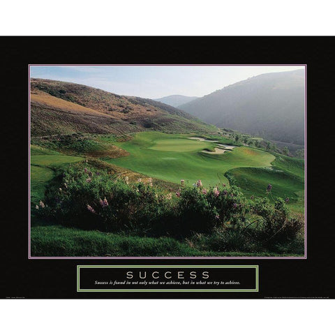 Success - Golf White Modern Wood Framed Art Print by Frontline